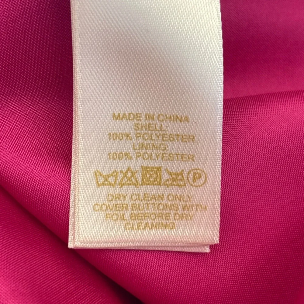 KATE SPADE Demi Scallop Shift Mini Dress Sweetheart Pink Women Size 4 3/4 Sleeve